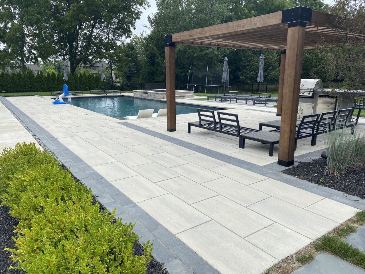 Custom gunite pool installation in Rochester, MI from downtown Rochester to Stoney Creek, by Anderson Brothers Pools